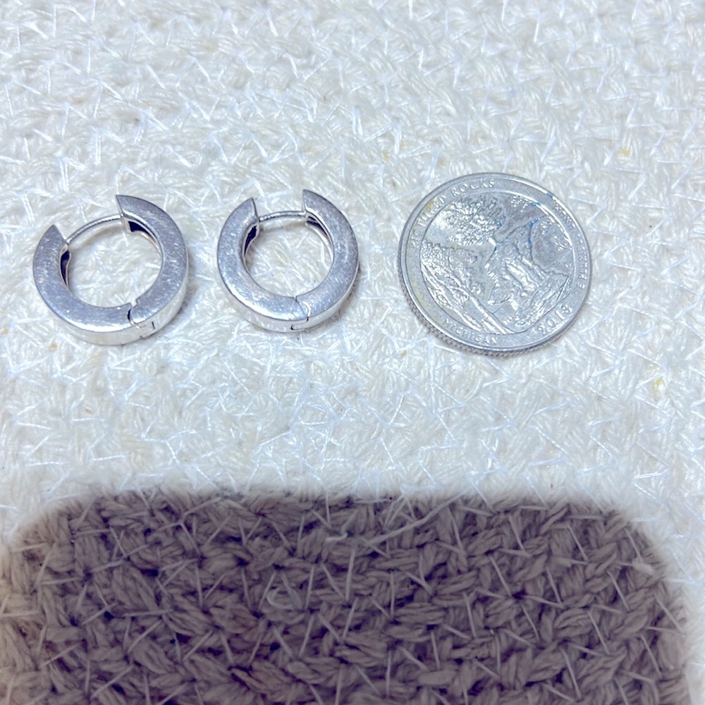 925 Sterling Silver Hoops - image 8